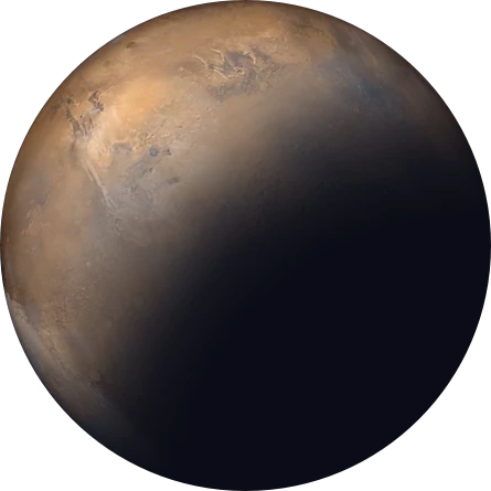 Mars image. Spinning when hover.